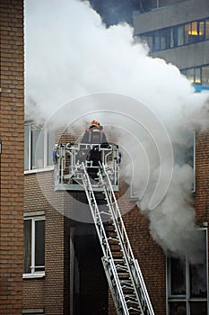 Dutch fireman on the job