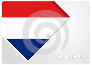 Dutch flag design background. Vector illustration.