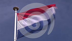 Dutch Flag Flying in the Wind