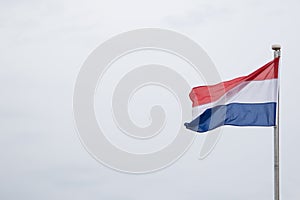 Dutch flag flying in the wind