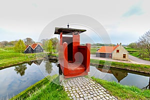 Dutch fortified little village Bourtange in The Netherlands