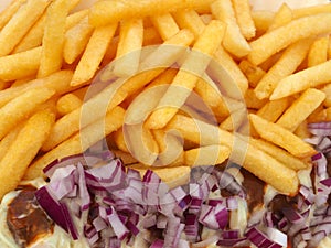 Dutch fries with red onions