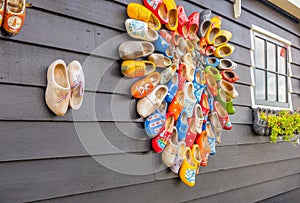 Dutch Klomps Nailed to the Wall of the House in the Shape of a Heart