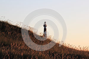 Dutch lighthouse Bornrif in Ameland dunes near Hollum photo
