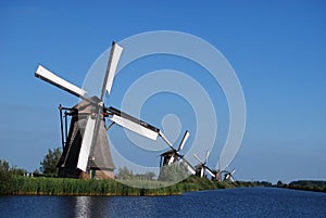 Dutch mill on the waterside