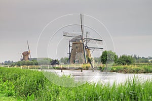 Dutch mills in Kinderdijk, Holland