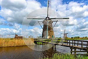 Dutch mills in Kinderdijk, South Holland