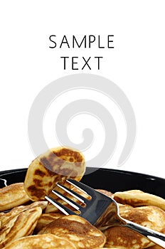 Dutch mini pancakes called poffertjes