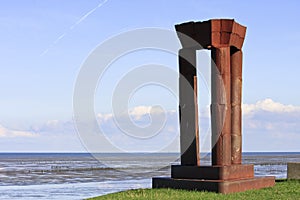 Dutch monument along Waddenzee near Noordkaap photo