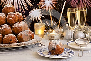 Dutch New Year's Eve with oliebollen, a traditional pastry