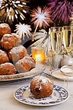 Dutch New Year's Eve with oliebollen, a traditional pastry