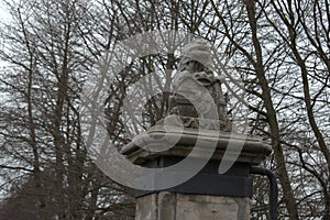 Dutch old lion stone sculpture