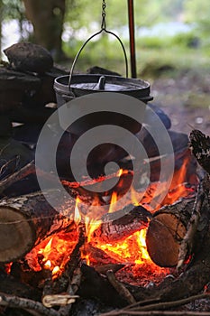 Dutch Oven Over camp Fire