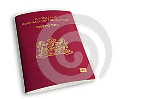 Dutch passport on white