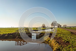 Dutch polder landscape in the Alblasserwaard regio