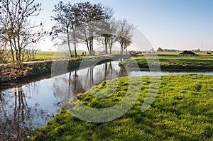 Dutch polder landscape in autumn