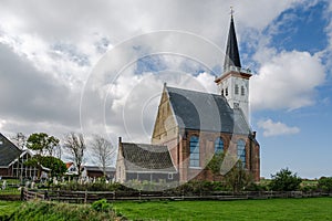 Dutch reformed churchin the village of den Hoorn, on the island of Texel, Netherlands