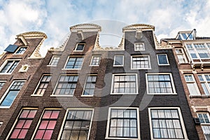 Dutch rowhouses in Amsterdam.