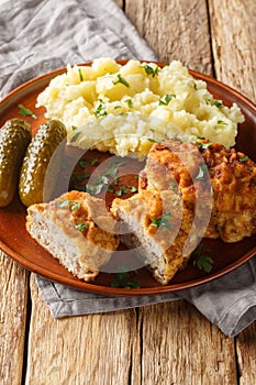 Dutch Schnitzel or HolandskÃ½ rizek in Czech, is a combination of delicious pork meat with shredded cheese, herbs served with