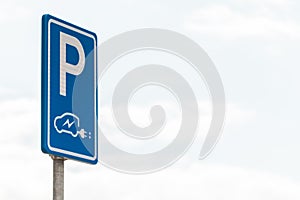 Dutch sign for charging an electric vehicle