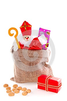 Dutch Sinterklaas with gifts and candy