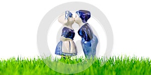 Dutch souvenir boy and girl kissing