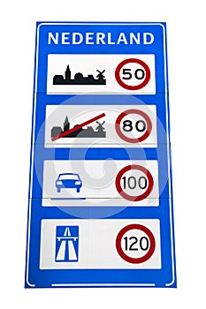 Dutch speedlimit sign