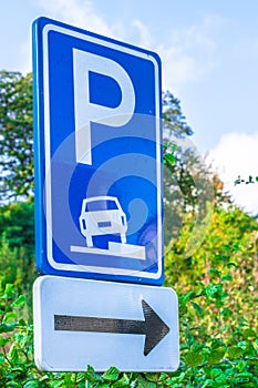 Dutch sign parking on the curb