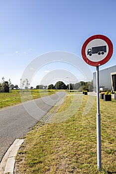 Dutch traffic sign at the side of a road