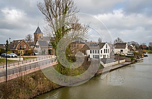 Dutch village of Tricht along the Linge river, Province Gelderland