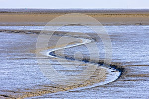 Dutch Waddenzee near Moddergat, Friesland