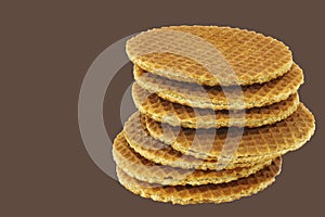 Dutch waffle called a stroopwafel