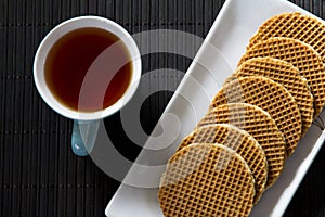 Dutch Waffles and Tea from Above