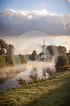 Dutch Windmill and Dramatic Sky