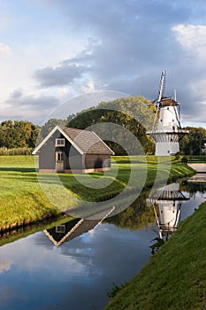 Dutch Windmill and Dramatic Sky