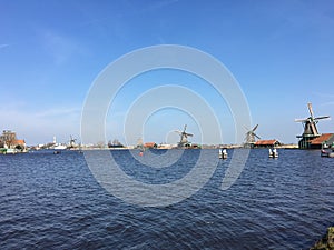 Dutch windmill in Netherlands