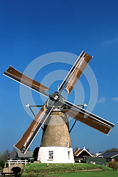 Dutch windmill in the Netherlands