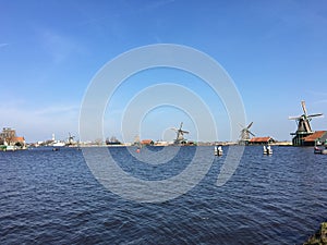 Dutch windmill in Netherlands photo