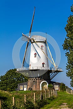Dutch windmill at the rampart of Veere
