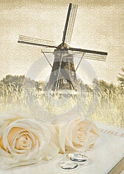 Dutch windmill wedding