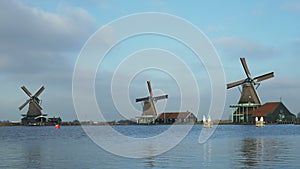 Dutch windmills in Holland 4K