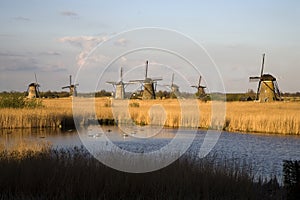 Dutch windmills in Kinderdijk