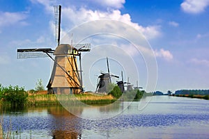 Dutch windmills of Kinderdijk photo