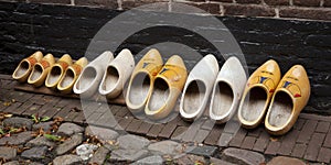 Dutch wooden clogs at a glance