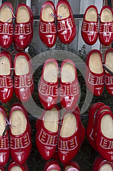 Dutch wooden clogs used as a decorative element