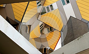 Dutch yellow cube houses in Rotterdam