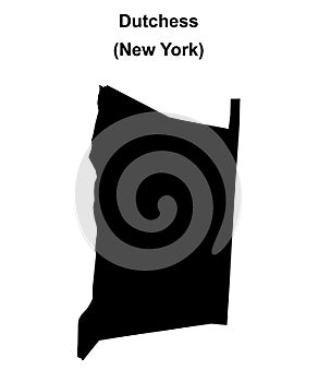 Dutchess outline map