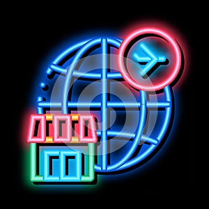 duty free all over world neon glow icon illustration photo