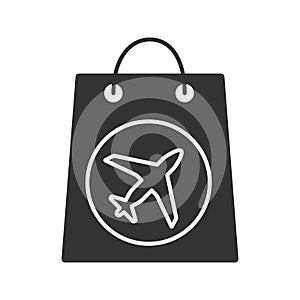 Duty free purchase glyph icon