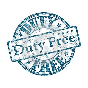 Duty free rubber stamp